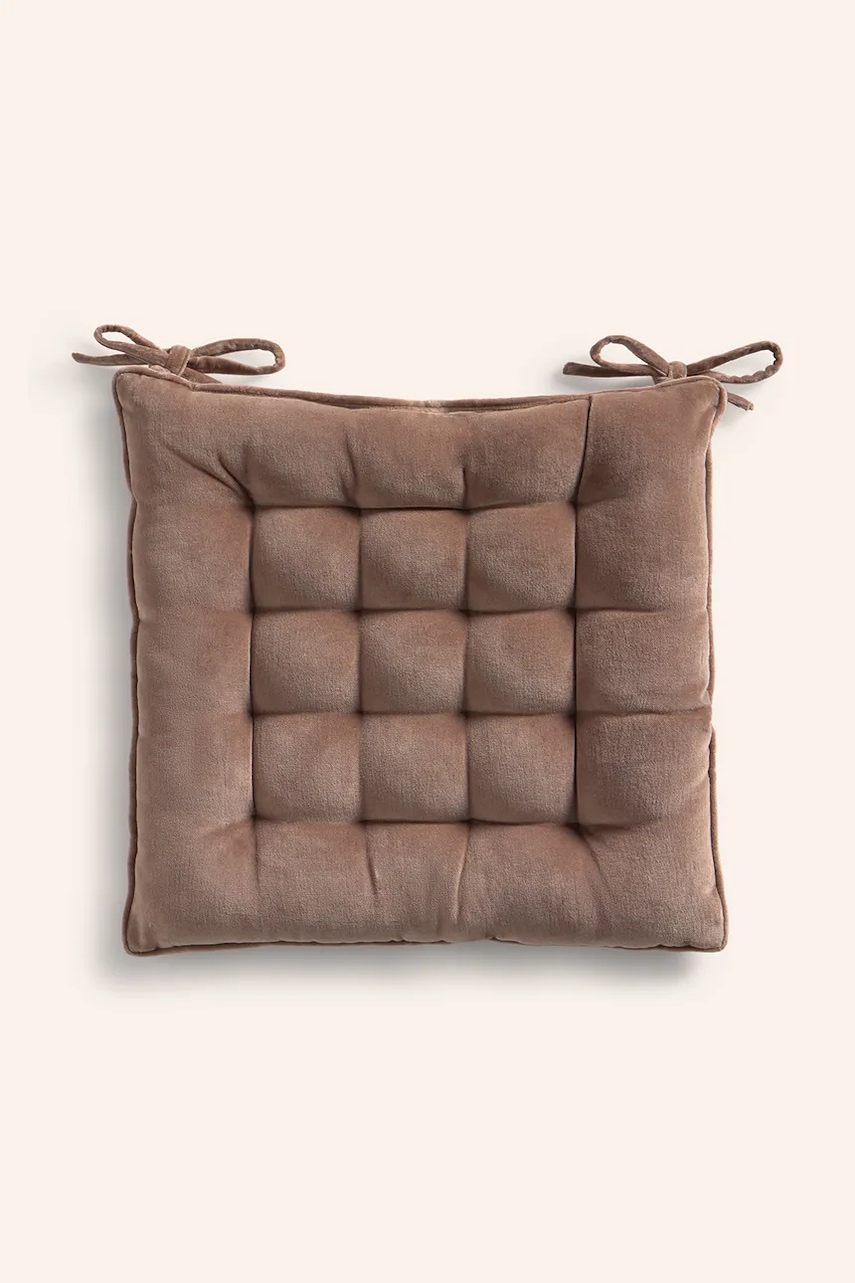 Calma House pernă de scaun din bumbac 40 x 40 x 4 cm culoarea maro