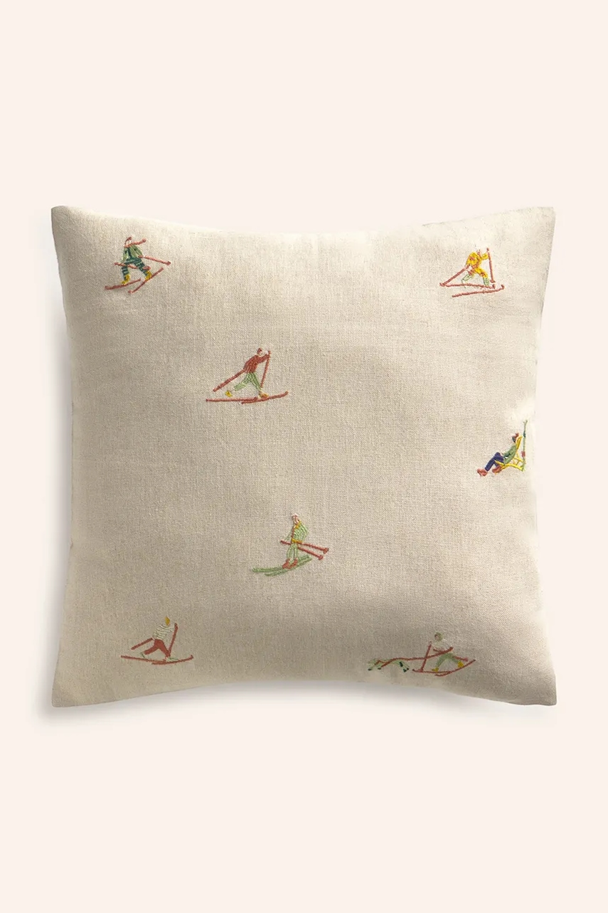 Calma House față de pernă decorativă cu in Ski 45 x 45 cm culoarea bej