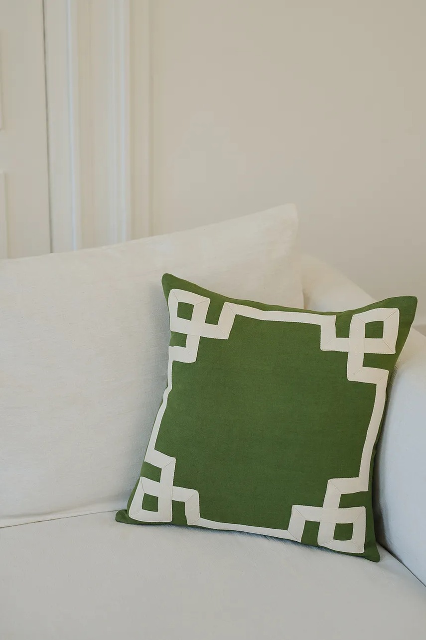 Διακοσμητική μαξιλαροθήκη από λινό Olivier Desforges ACHILLE Palme 45 x 45 cm φωτογραφία