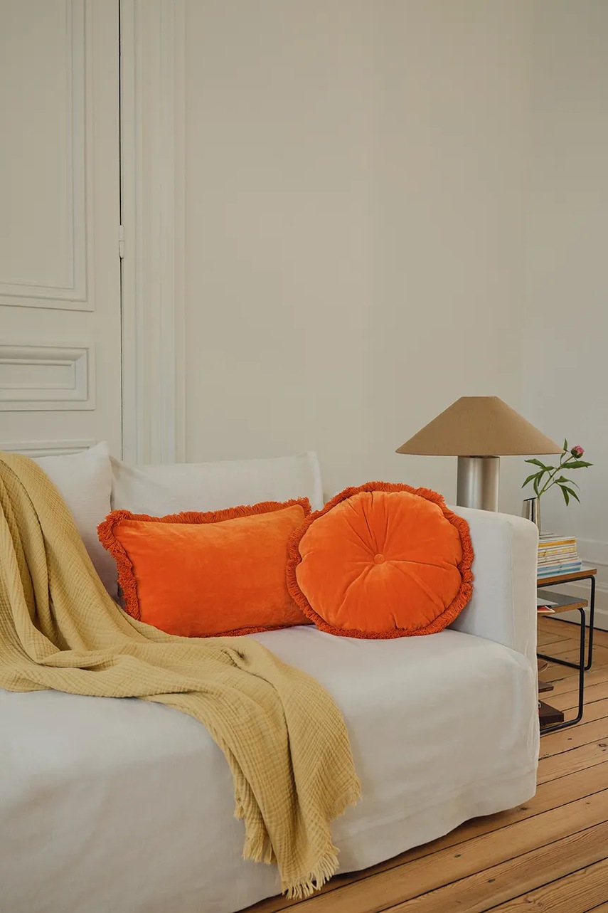 Διακοσμητική βαμβακερή μαξιλαροθήκη Olivier Desforges ROMULUS Capucine 33 x 57 cm φωτογραφία