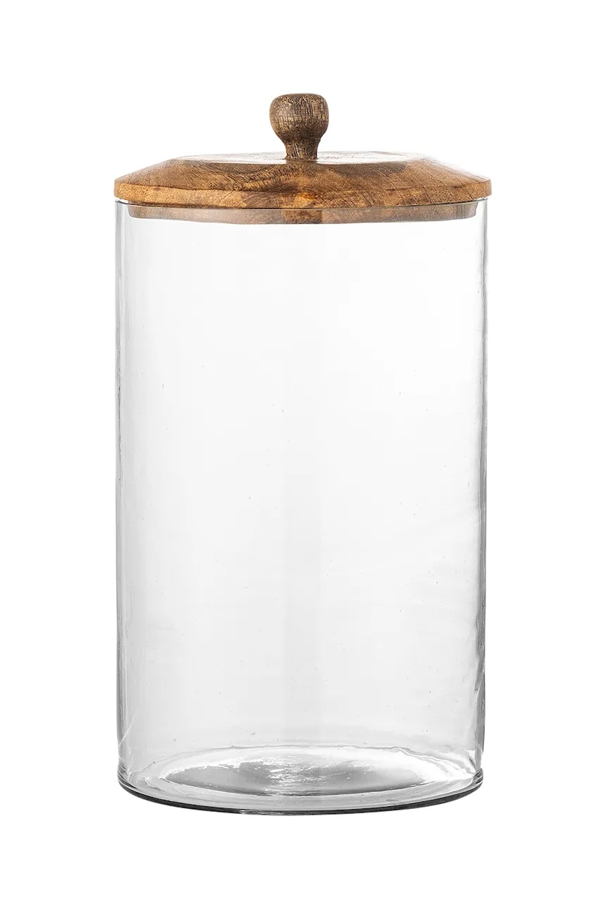 Bloomingville recipient cu capac Mariola 15 x 25 cm culoarea transparent