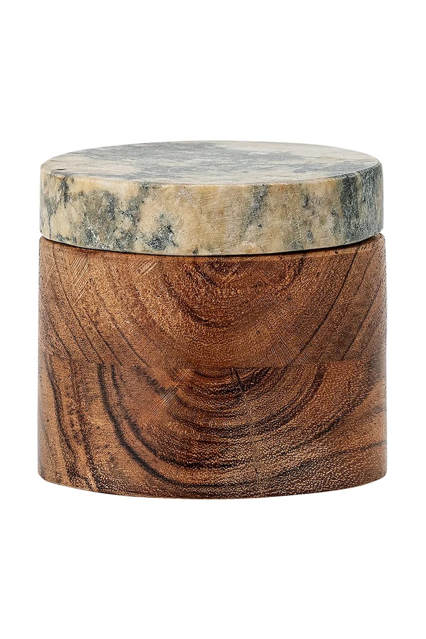 Bloomingville recipient cu capac Lisanne 7 x 6,5 cm culoarea maro