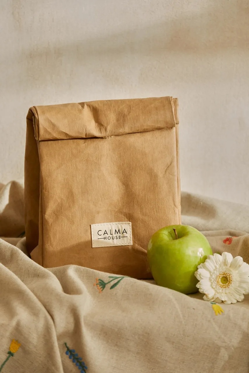 Ισοθερμική τσάντα γεύματος Calma House 17x14x30,5 cm χρώμα: μπεζ φωτογραφία