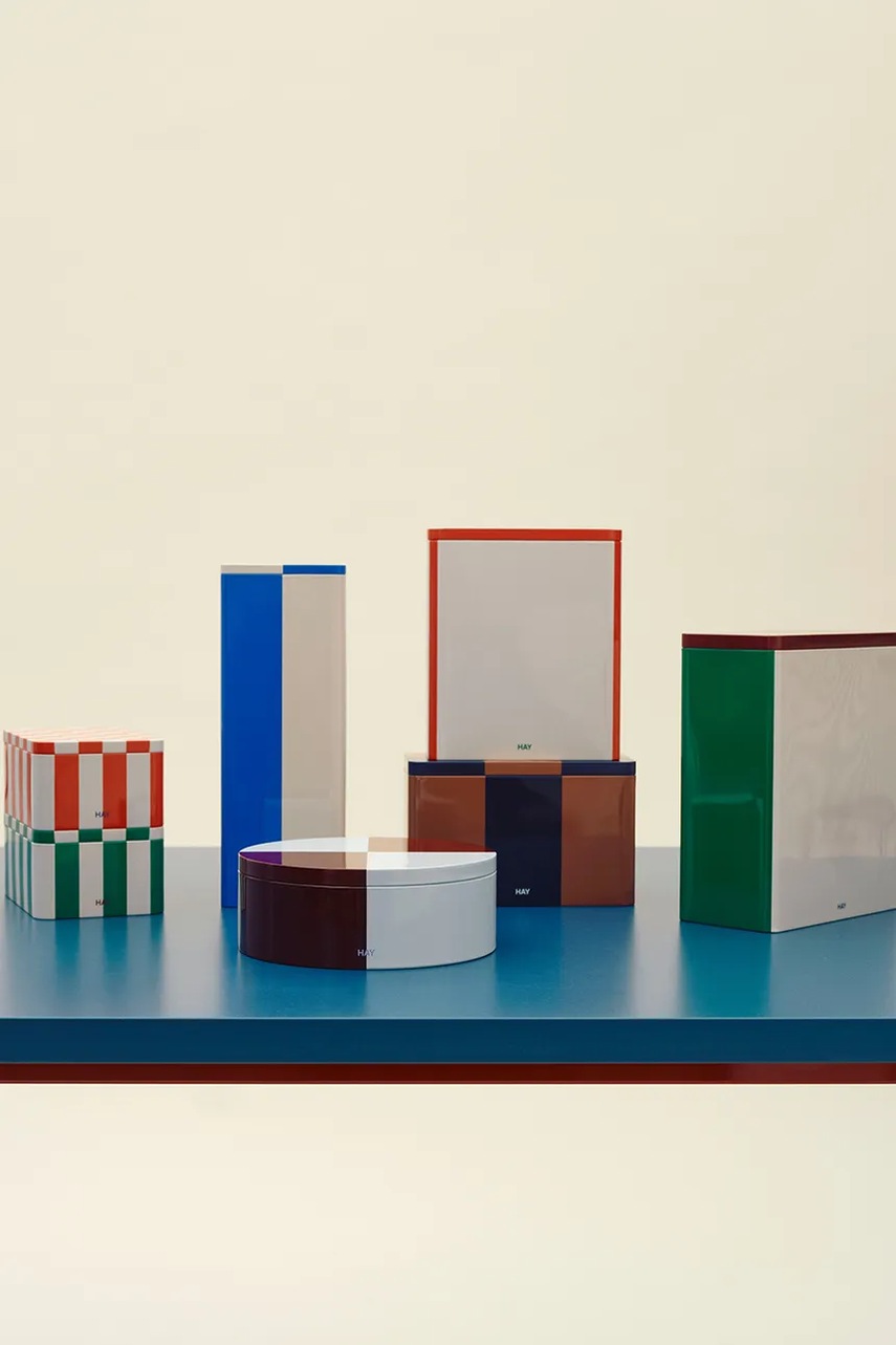 Δοχείο με καπάκι HAY Tin Container XL/20 x 10 x 24 cm χρώμα: πολύχρωμο φωτογραφία