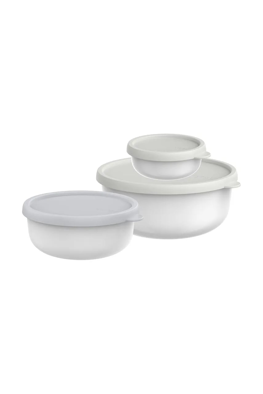 Mepal set recipiente de depozitare cu capace Lumina 2.0 250 / 750ml / 1500 ml 3-pack culoarea alb