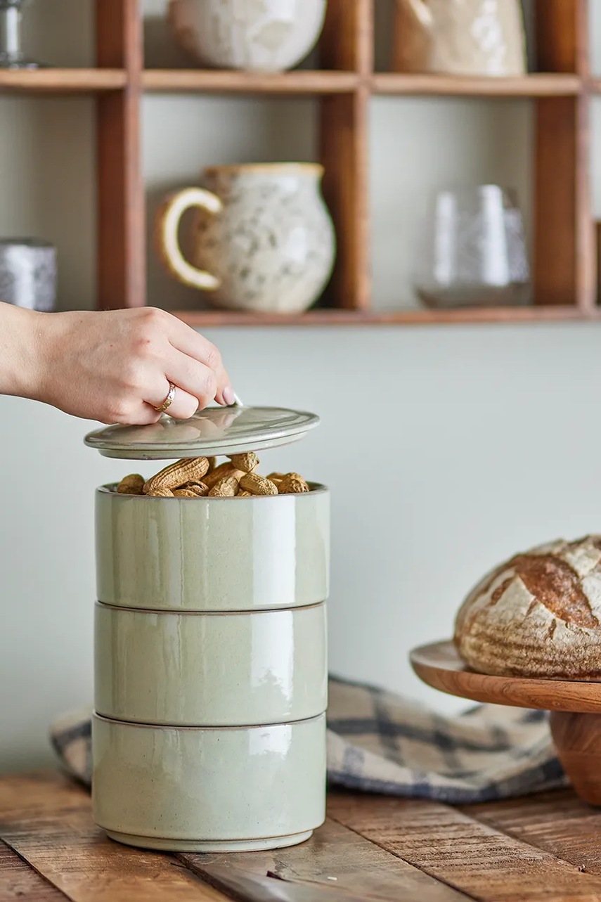 Δοχείο με καπάκι Bloomingville Ebba 940 ml 3-pack φωτογραφία