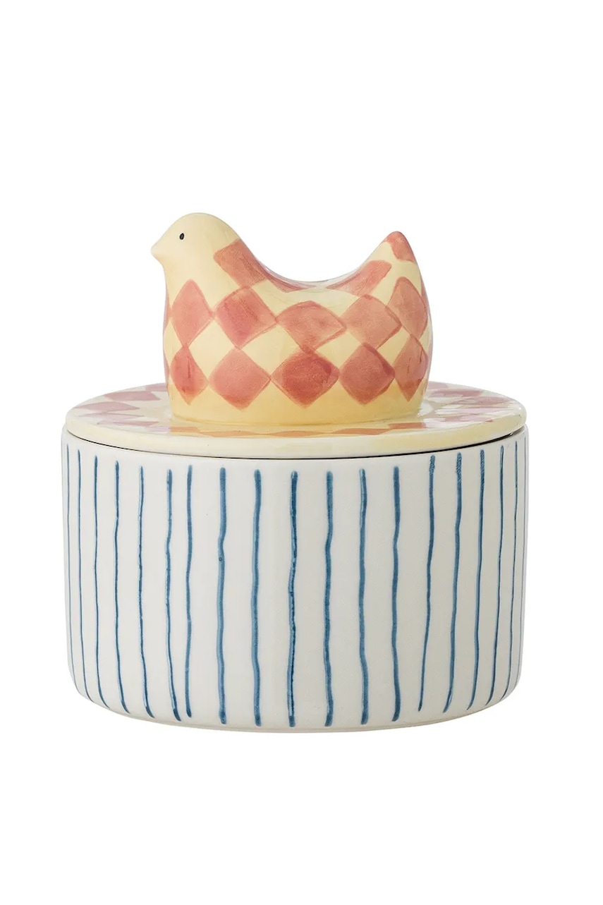 Bloomingville recipient cu capac Biona 11 x 12 cm culoarea roz Bloomingville recipient cu capac Biona 11 x 12 cm culoarea roz