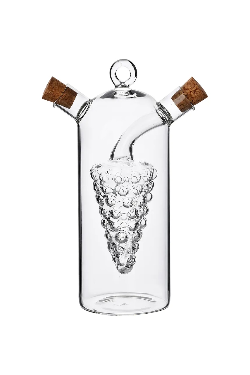 Levně Láhev na olej a ocet Affek Design Peter 300 / 30 ml průhledná barva