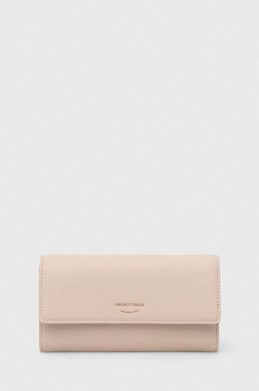 

Портфейл Emporio Armani дамски в бежово, Бежов
