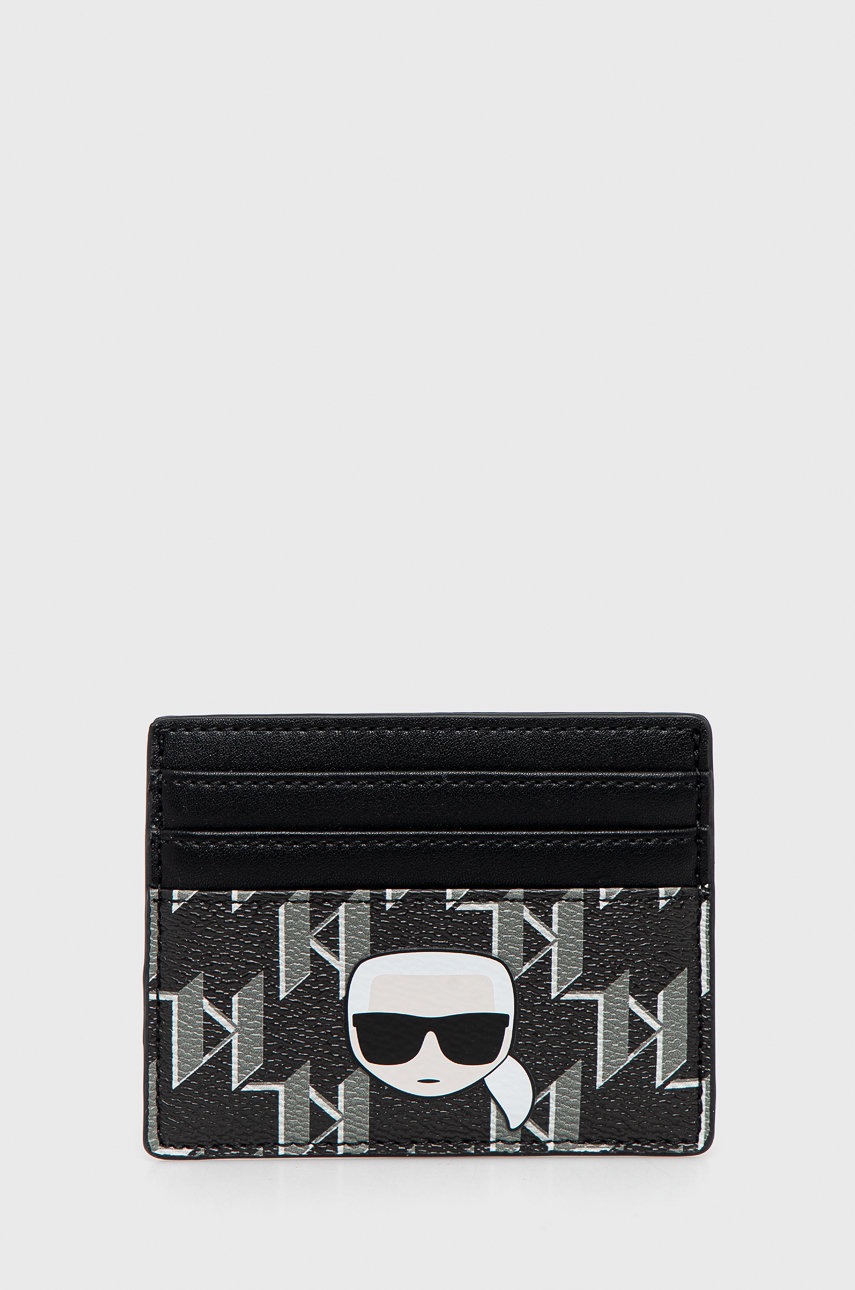 

Калъф за карти Karl Lagerfeld дамски в черно, Черен