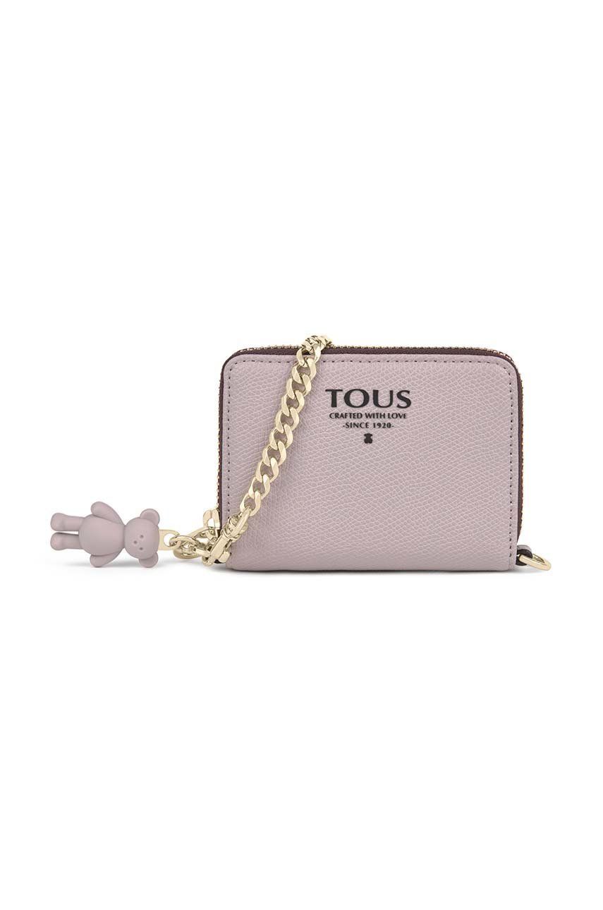 Peněženka Tous růžová barva - růžová -  100 % Polyester