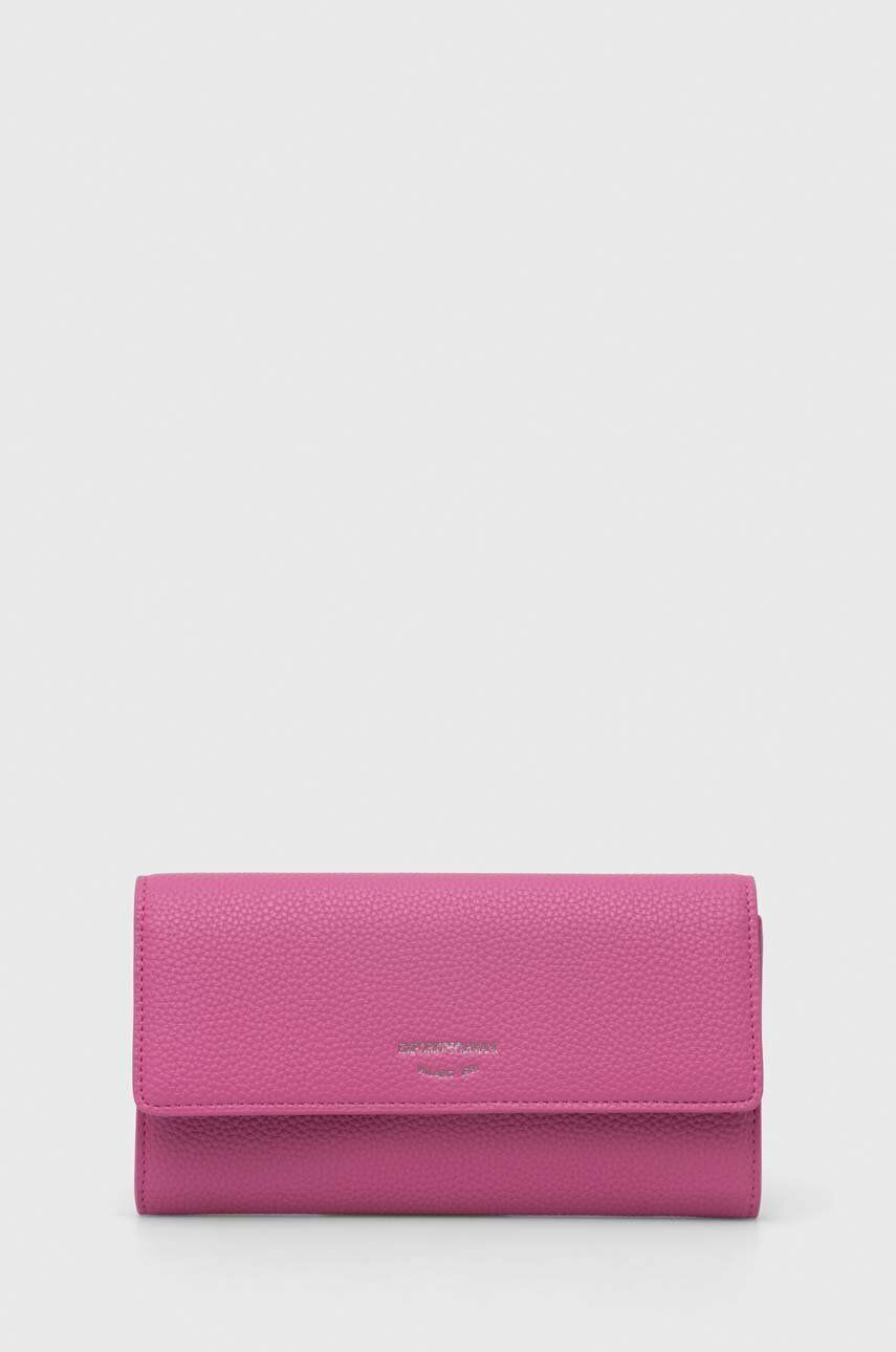 Emporio Armani portofel femei, culoarea roz Accesorii