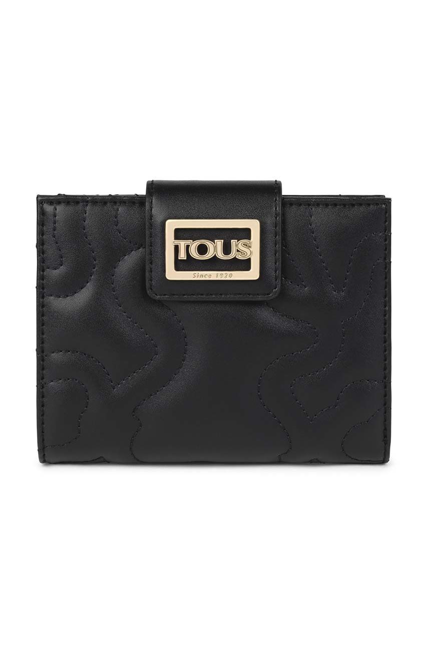 Peněženka Tous černá barva - černá -  100 % Polyuretan