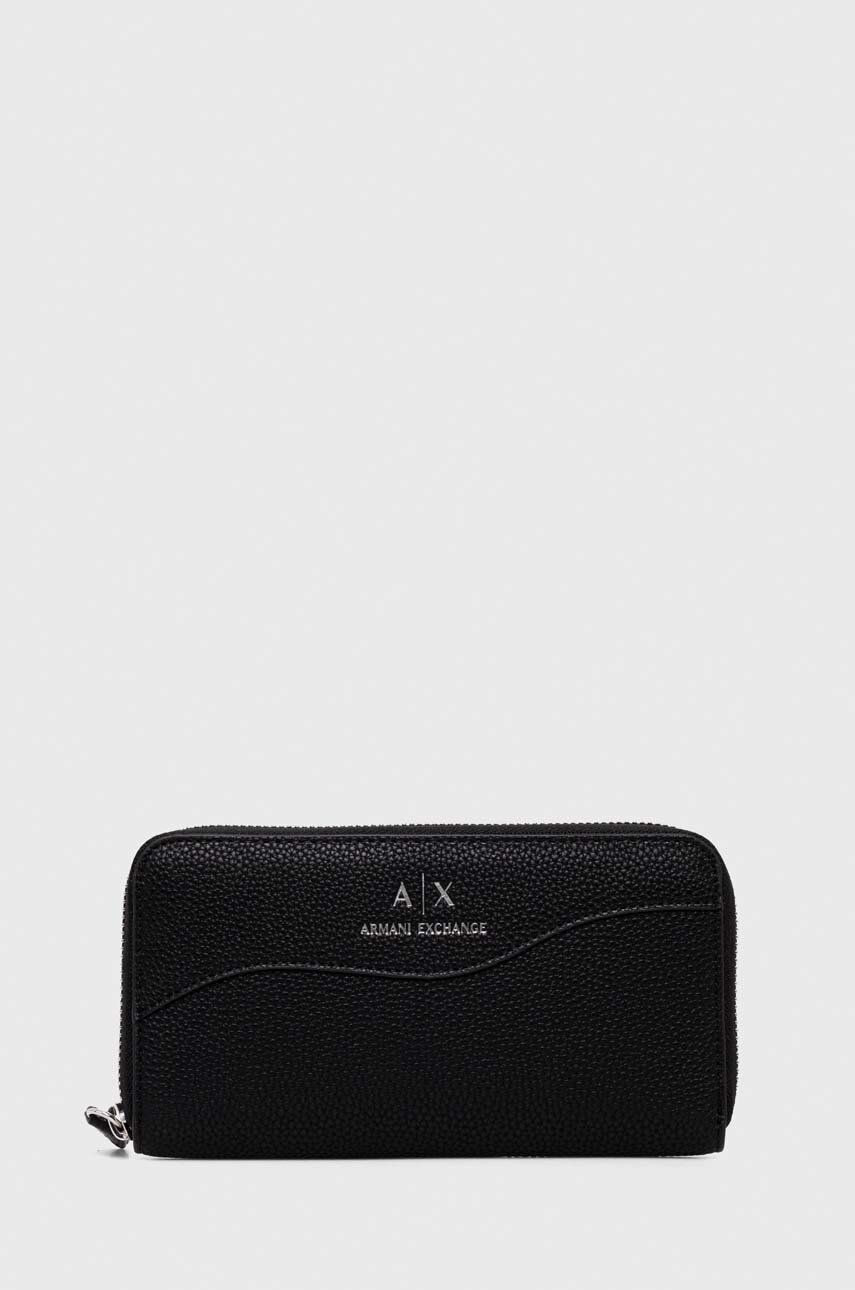 Armani Exchange portofel femei, culoarea negru - Shoppu.ro