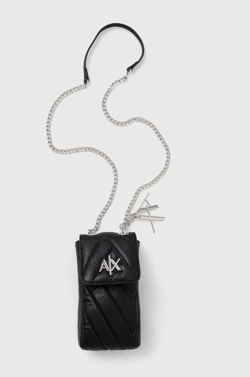 

Калъф за телефон Armani Exchange в черно, Черен
