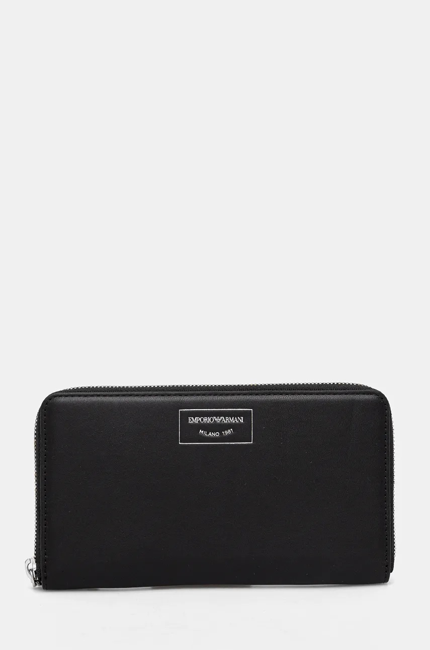 

Кожен портфейл Emporio Armani дамски в черно Y3H168 Y478E, Черен