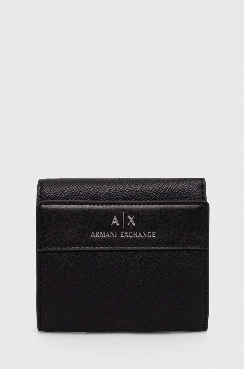

Портмоне Armani Exchange дамски в черно 948530 4R755, Черен