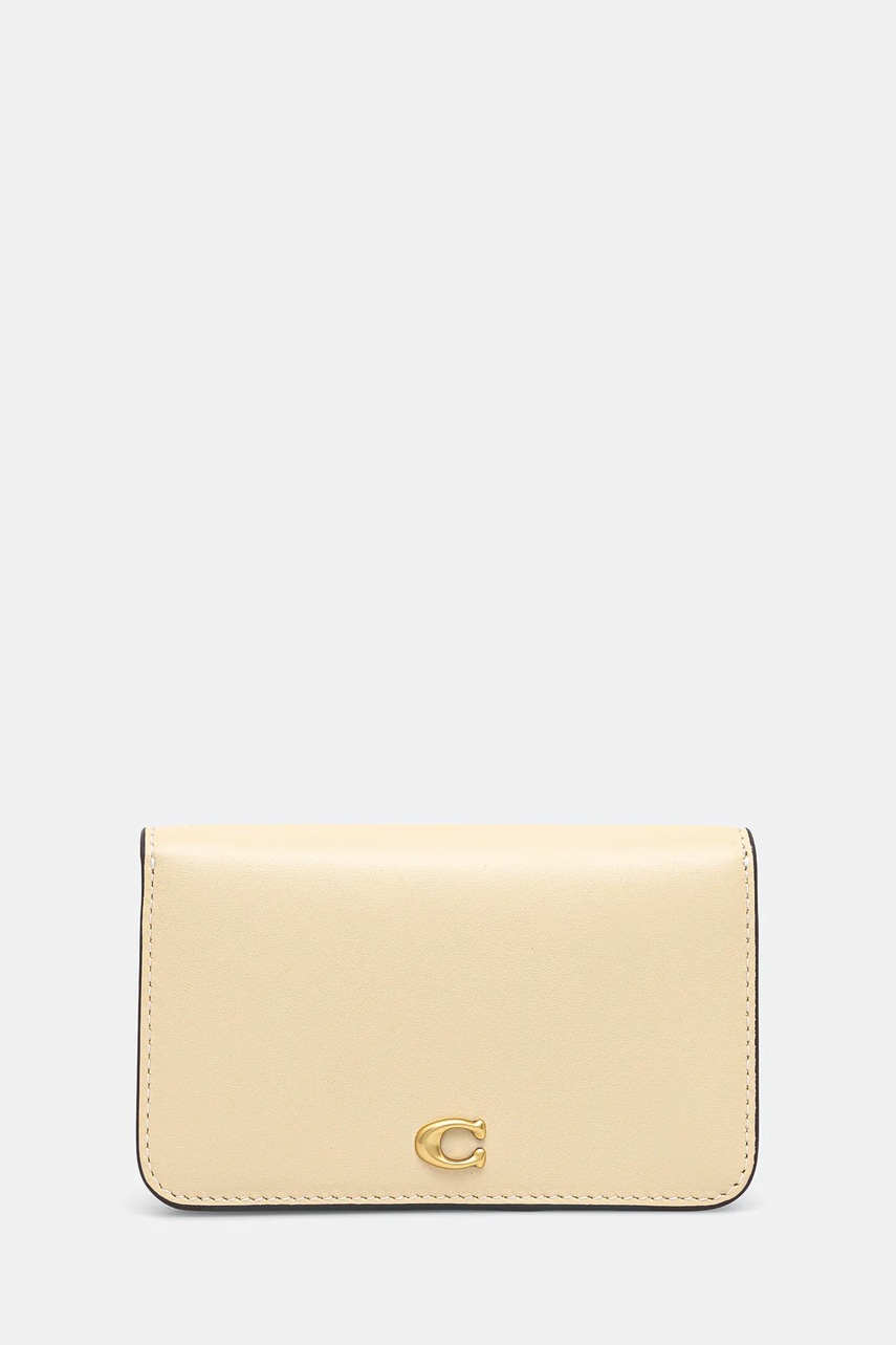 Coach portofel de piele femei, culoarea bej, CR990