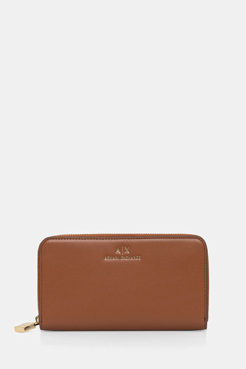 Armani Exchange portofel femei, culoarea maro, XW000359 AF12040