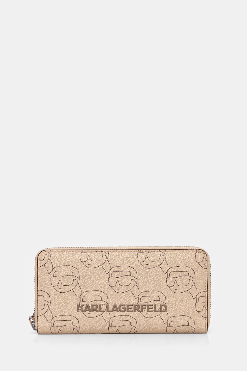 Karl Lagerfeld portofel femei, culoarea bej, A1W32044