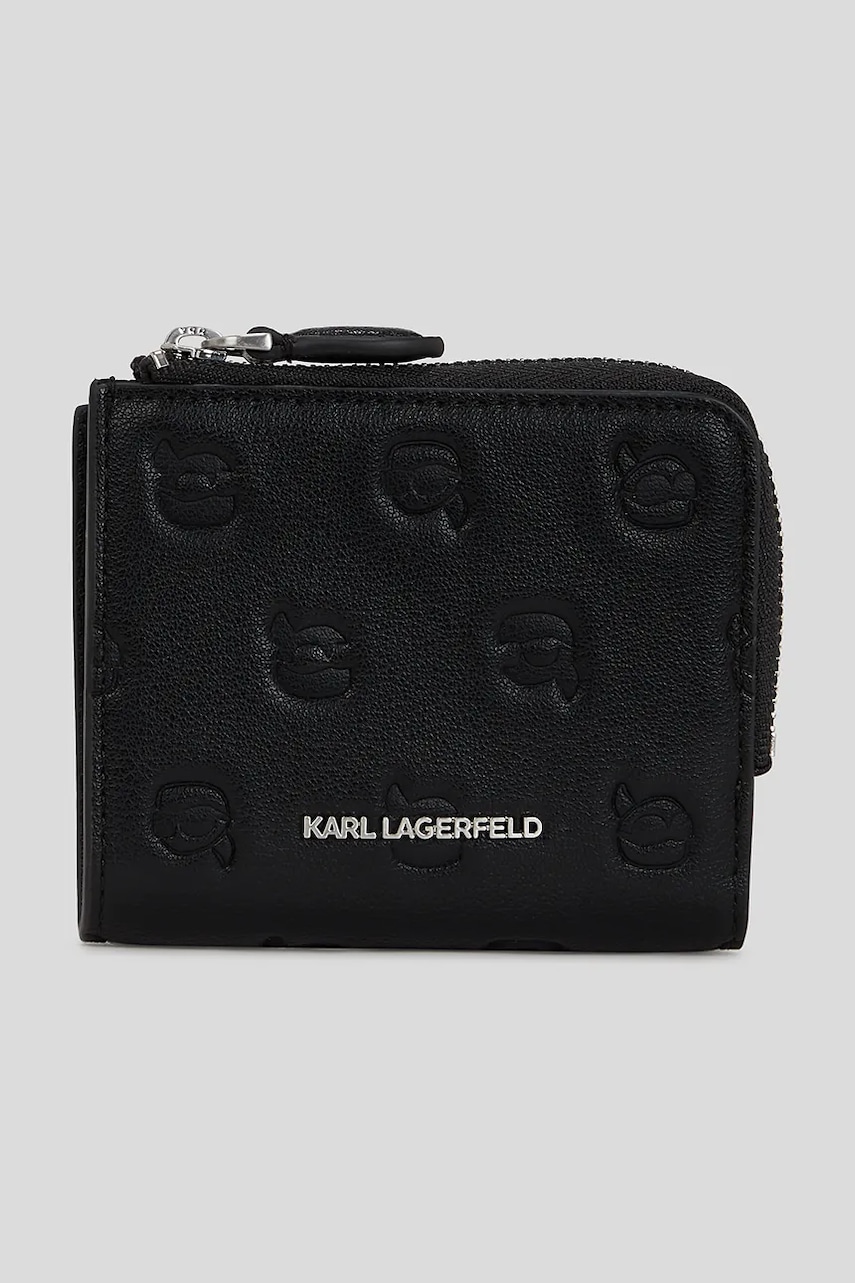 Karl Lagerfeld portofel IKON MONOGRAM culoarea negru, A3W32007