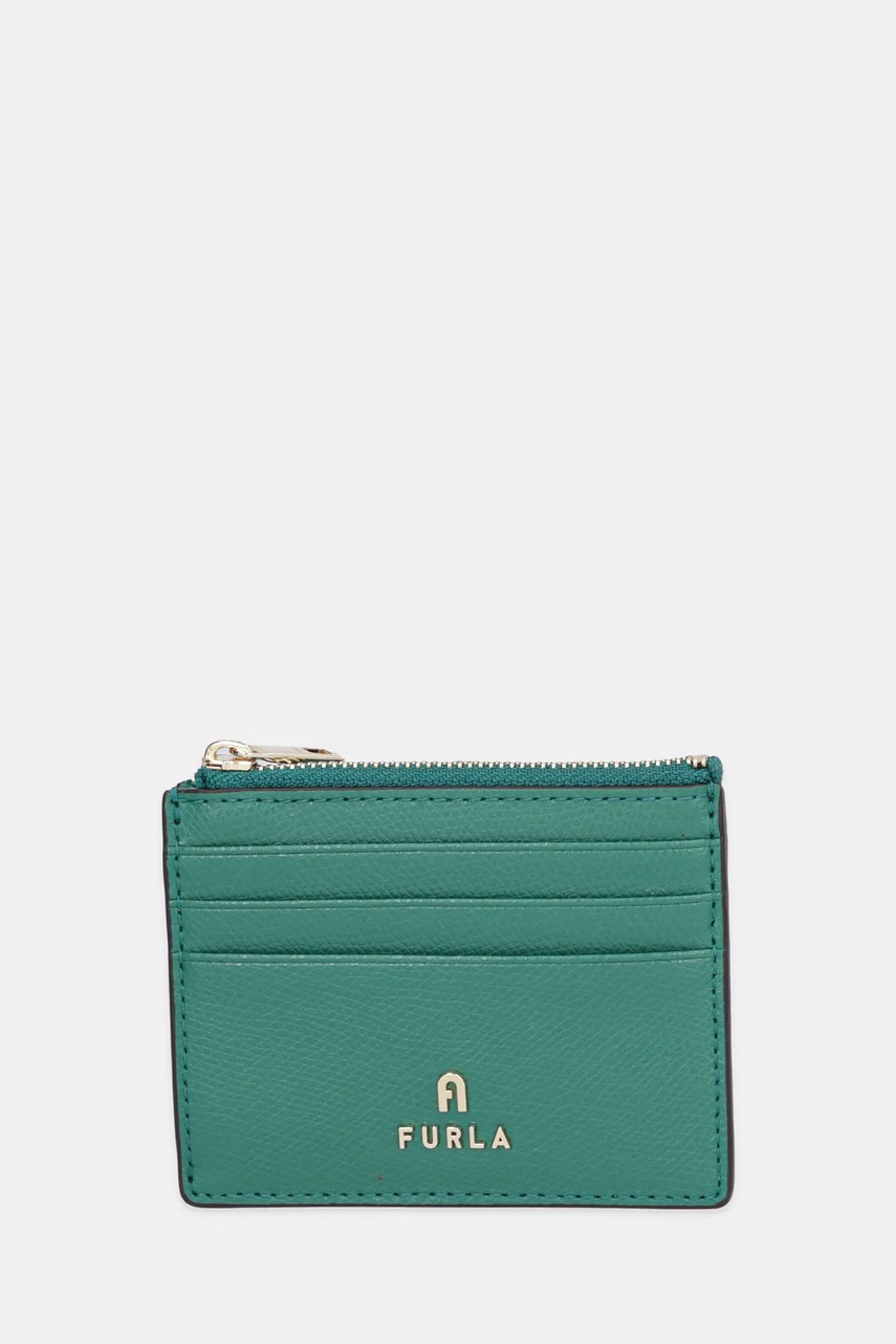Levně Kožená peněženka Furla dámská, zelená barva, WP00388.ARE000.JD000