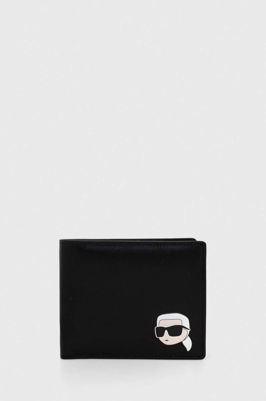 Karl Lagerfeld portofel de piele barbati, culoarea negru