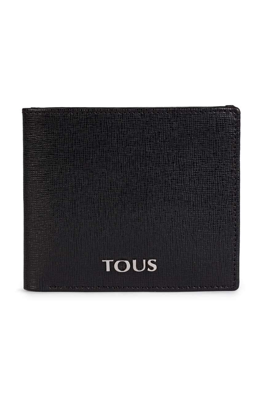 Kožená peněženka Tous černá barva - černá -  Přírodní kůže