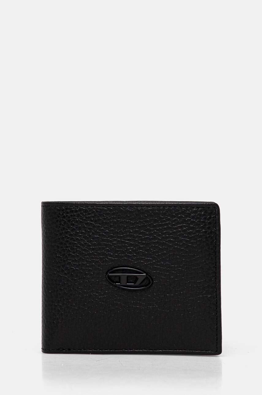 Diesel portofel de piele BI FOLD COIN S culoarea negru, X08844.P0685