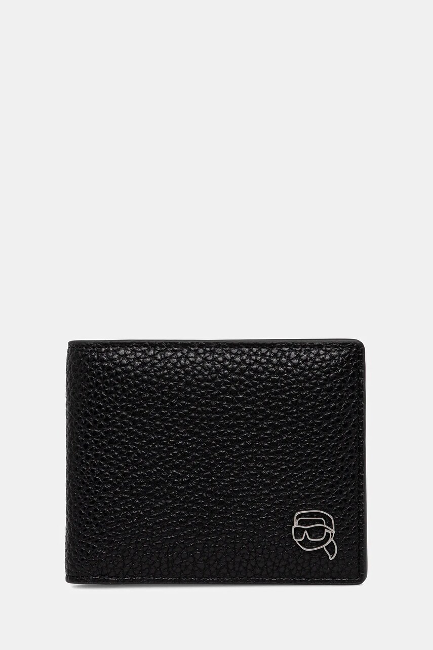 Karl Lagerfeld portofel K/ICON culoarea negru, A3M32056