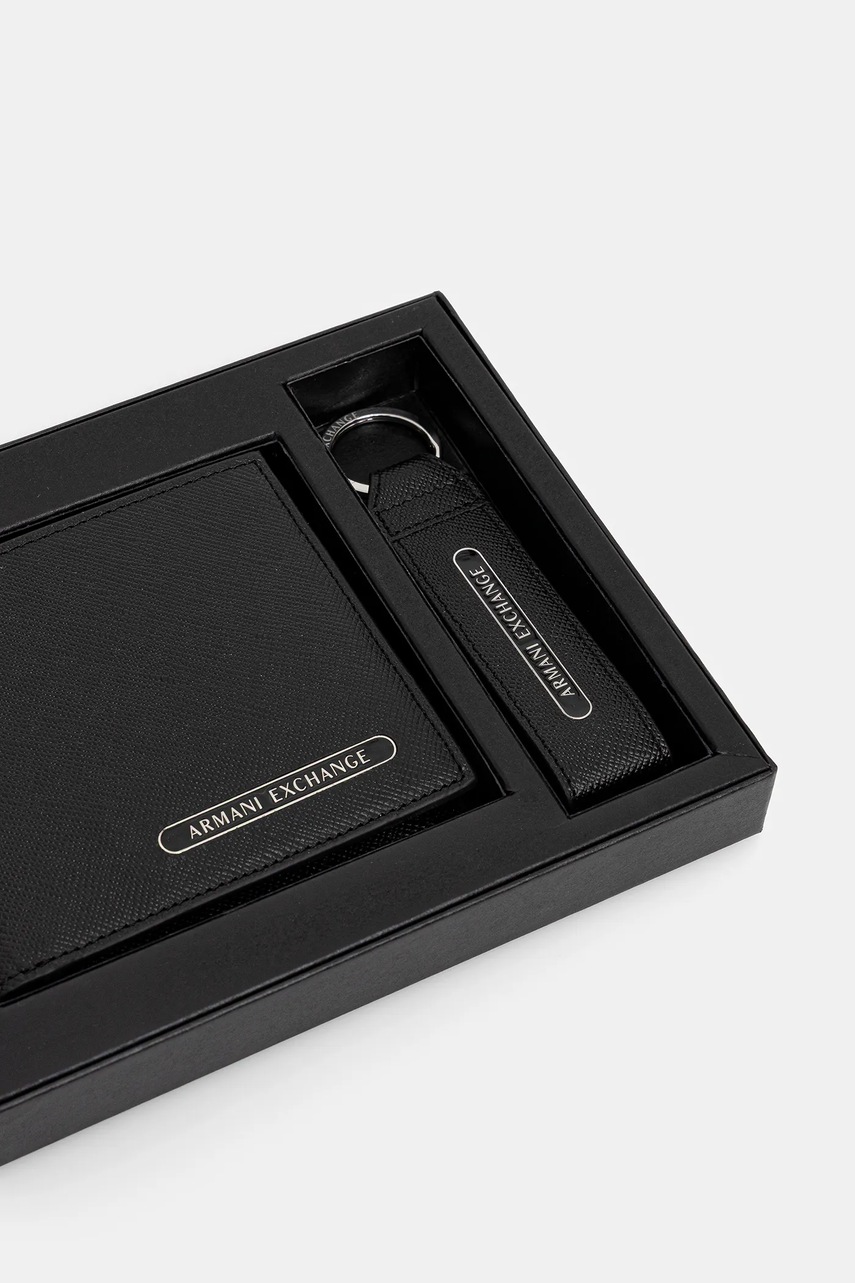 Kožená peněženka + klíčenka Armani Exchange (obrázek 3)