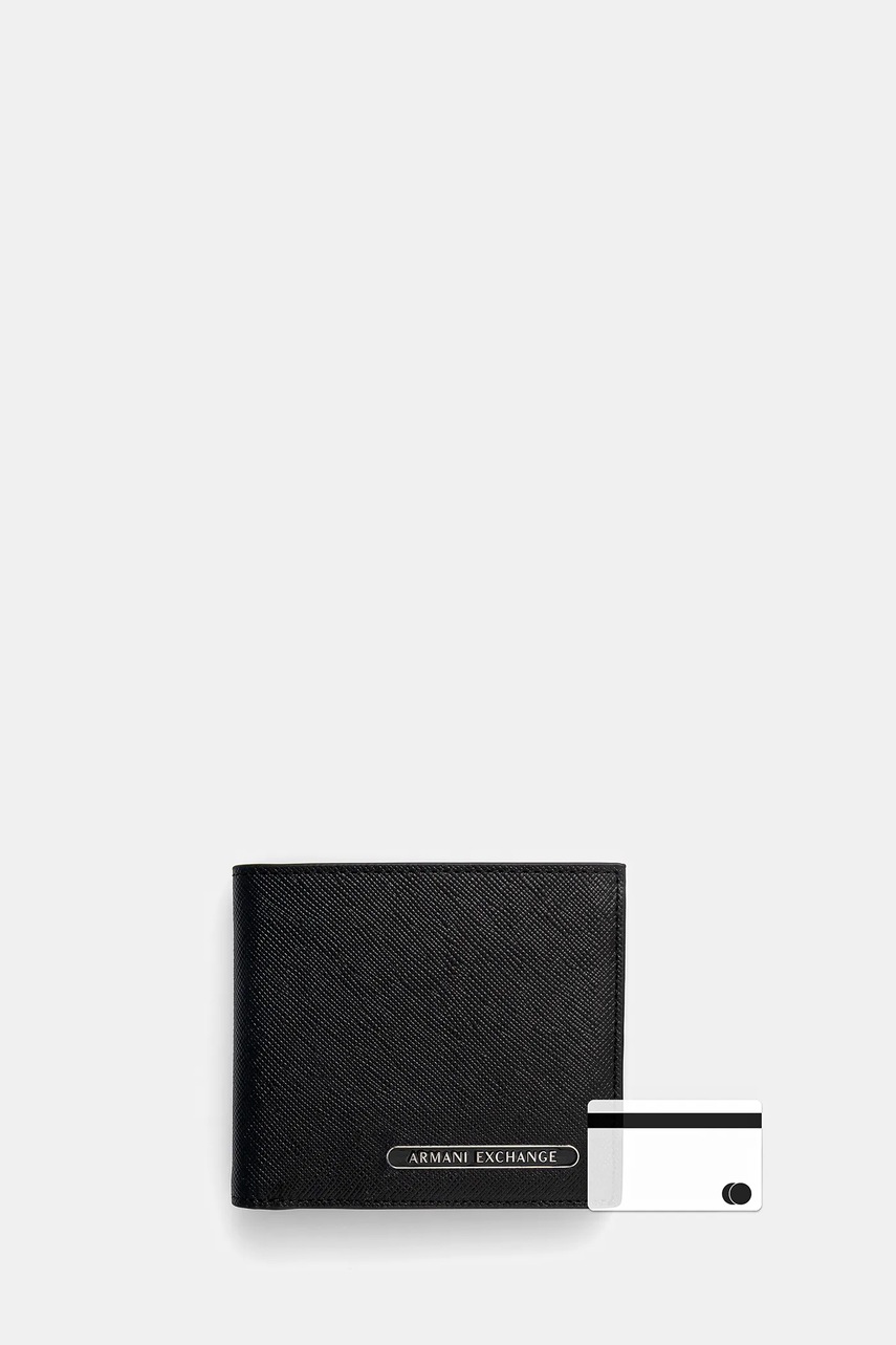 Kožená peněženka + klíčenka Armani Exchange (obrázek 5)