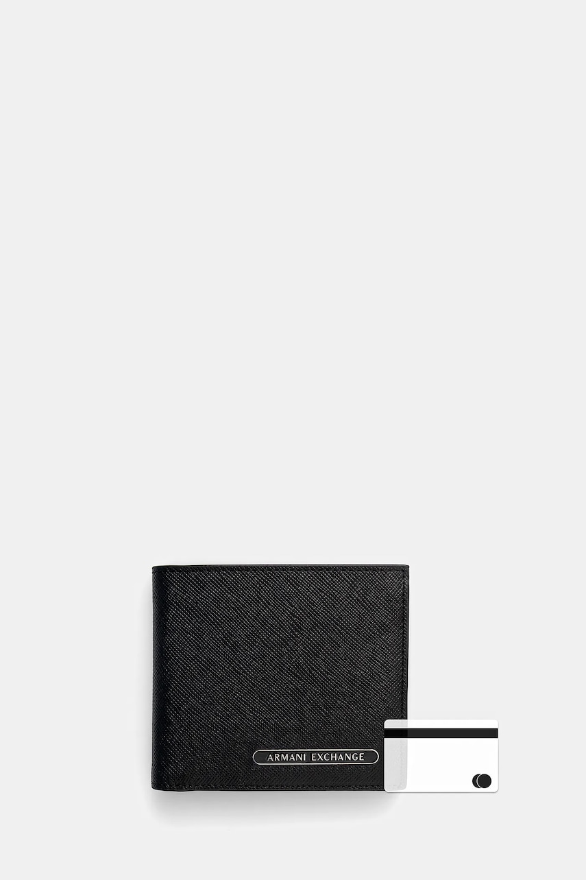 Kožená peňaženka + kľúčenka Armani Exchange