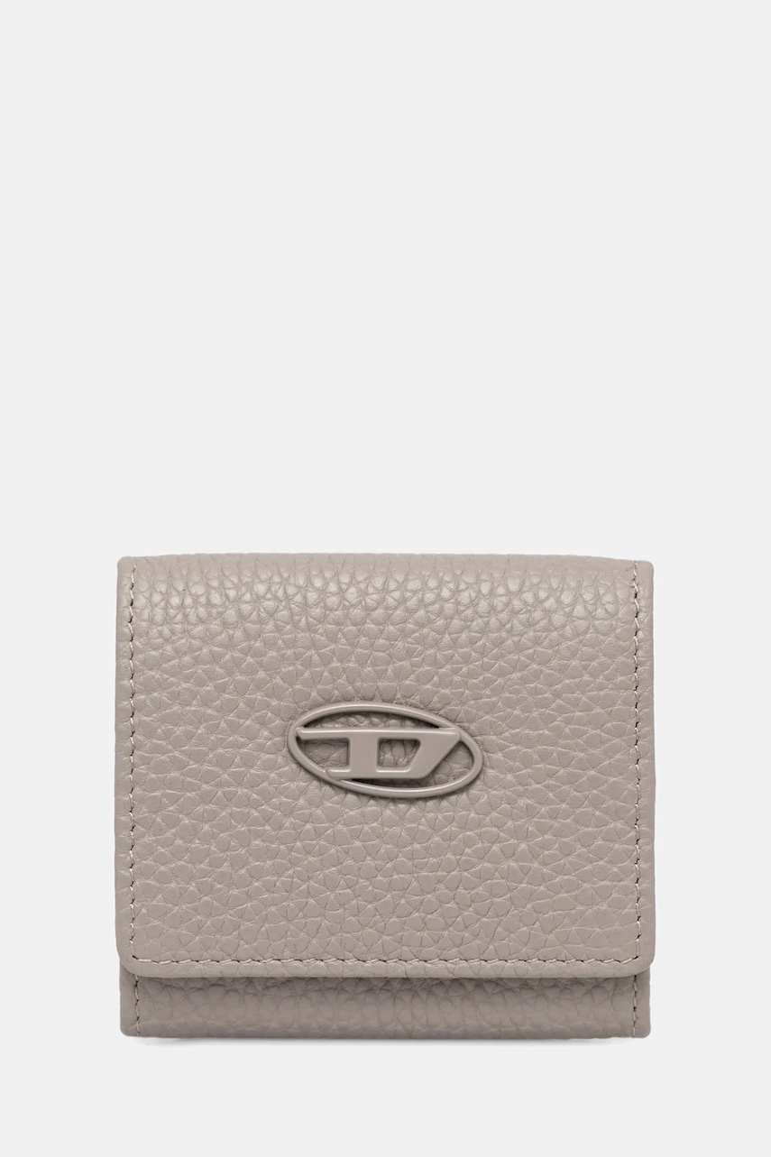 Diesel portofel de piele HISSU EVO HISSU EVO culoarea gri, X10300.P0685