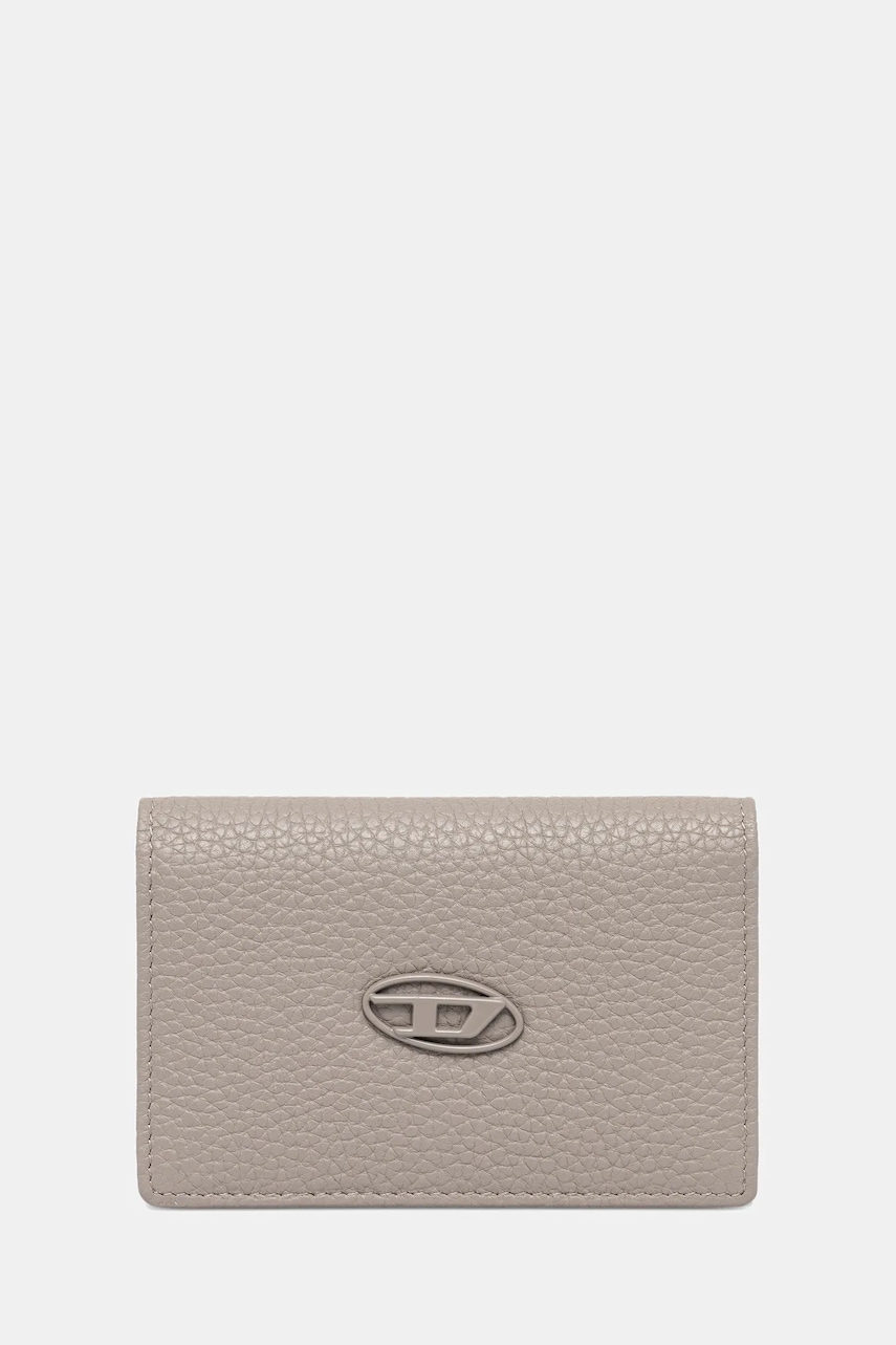 Diesel portofel de piele HISSU EVO HISSU EVO culoarea gri, X10385.P0685