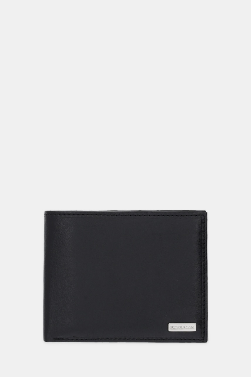 U.S. Polo Assn. portofel de piele Utah H. culoarea negru, WEUUA2612MHA
