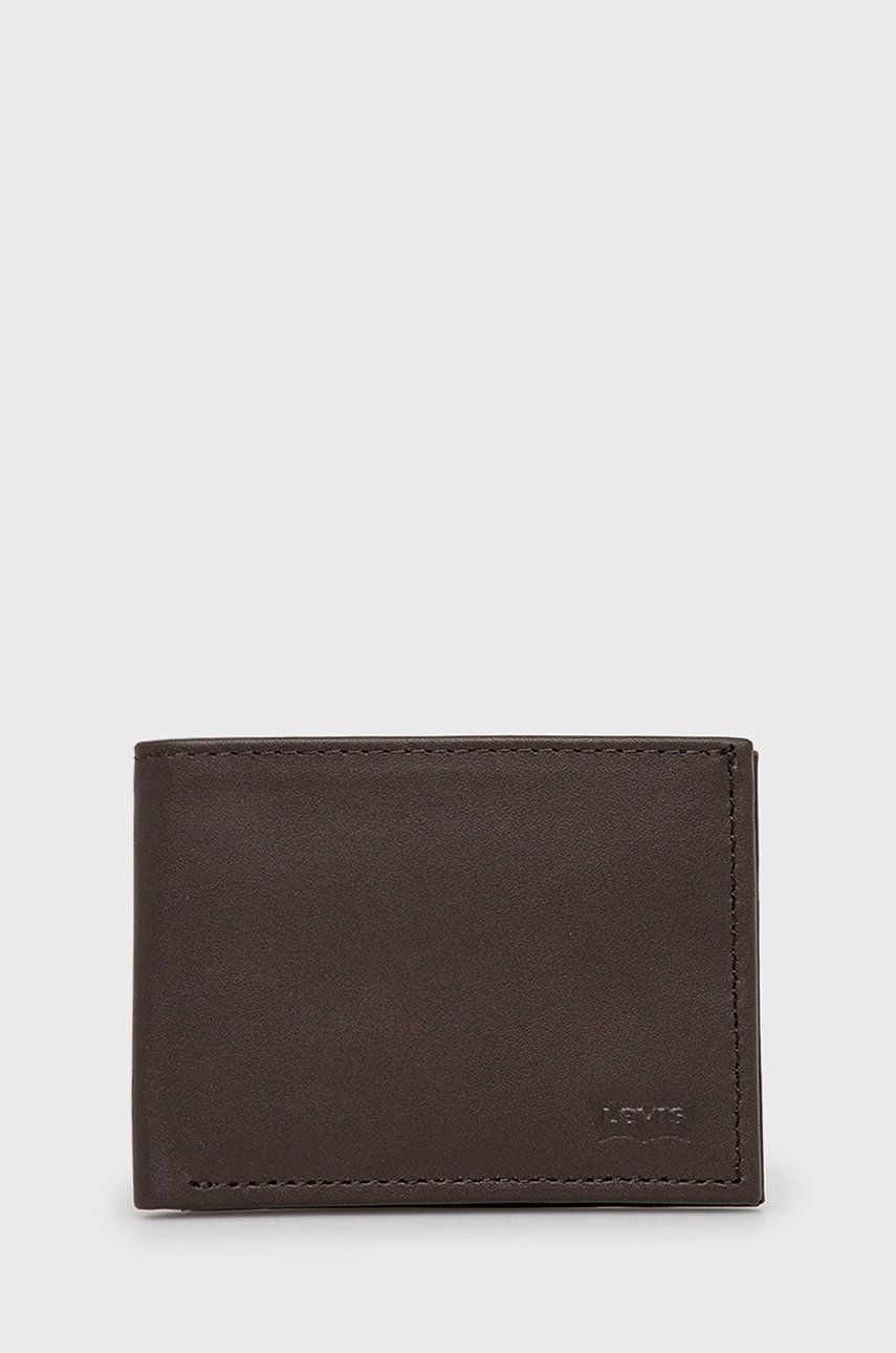 Levi's portofel de piele culoarea maro