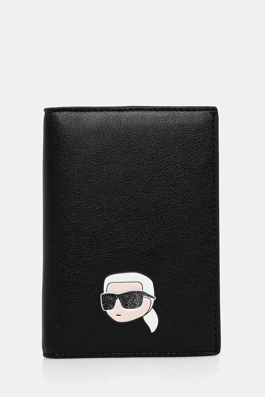 Karl Lagerfeld husa de pasaport culoarea negru, A1W32085