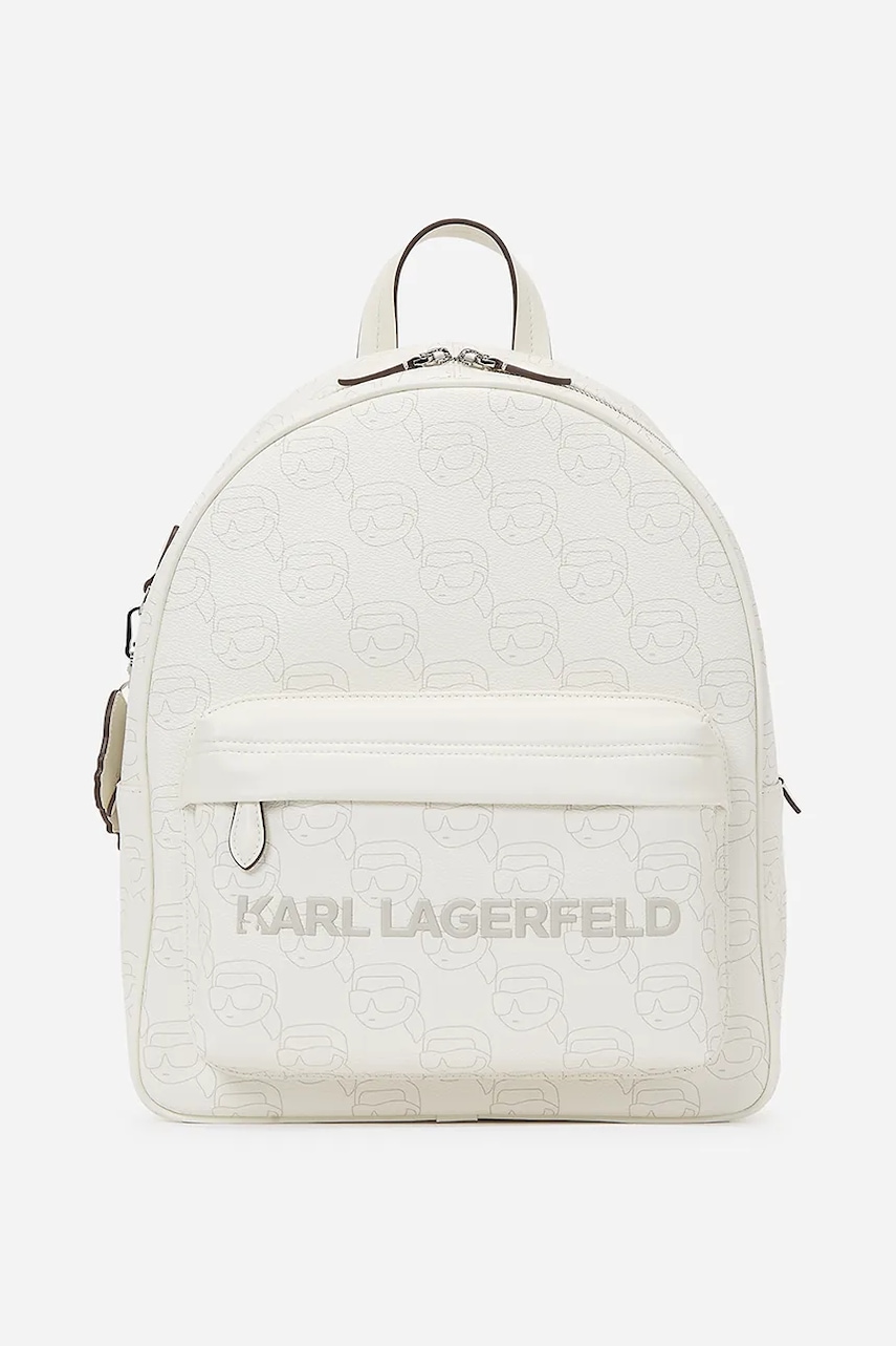 Karl Lagerfeld rucsac femei, culoarea alb, mare, modelator, A1W30133