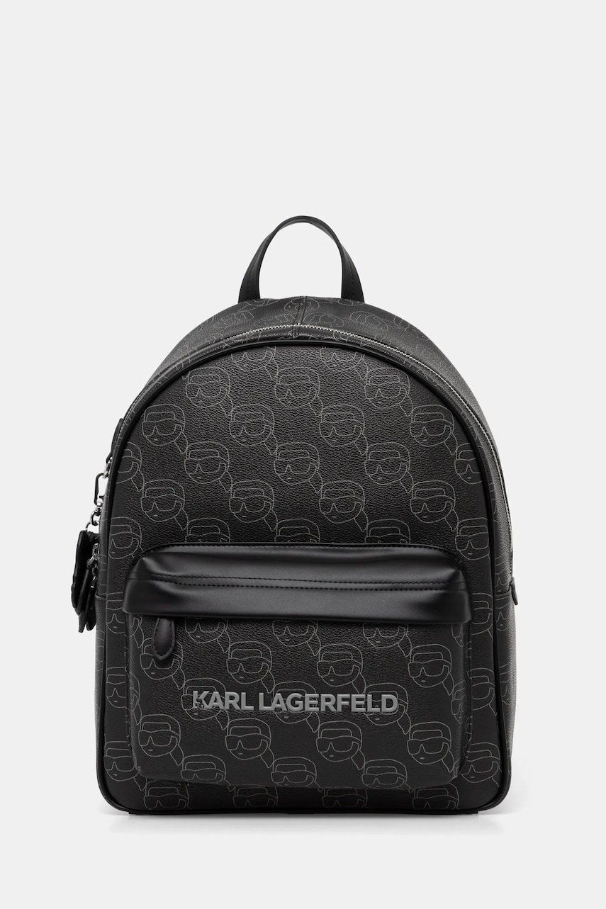 Karl Lagerfeld rucsac femei, culoarea negru, mare, modelator, A1W30133