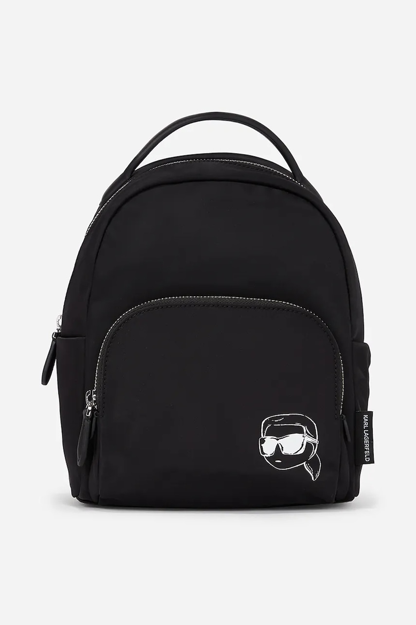 Karl Lagerfeld rucsac femei, culoarea negru, mic, neted, A2W30180 Karl Lagerfeld rucsac femei, culoarea negru, mic, neted, A2W30180