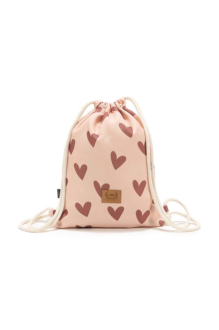 Детский рюкзак La Millou HEARTBEAT PINK цвет розовый большой узорный Детский рюкзак La Millou HEARTBEAT PINK цвет розовый большой узорный