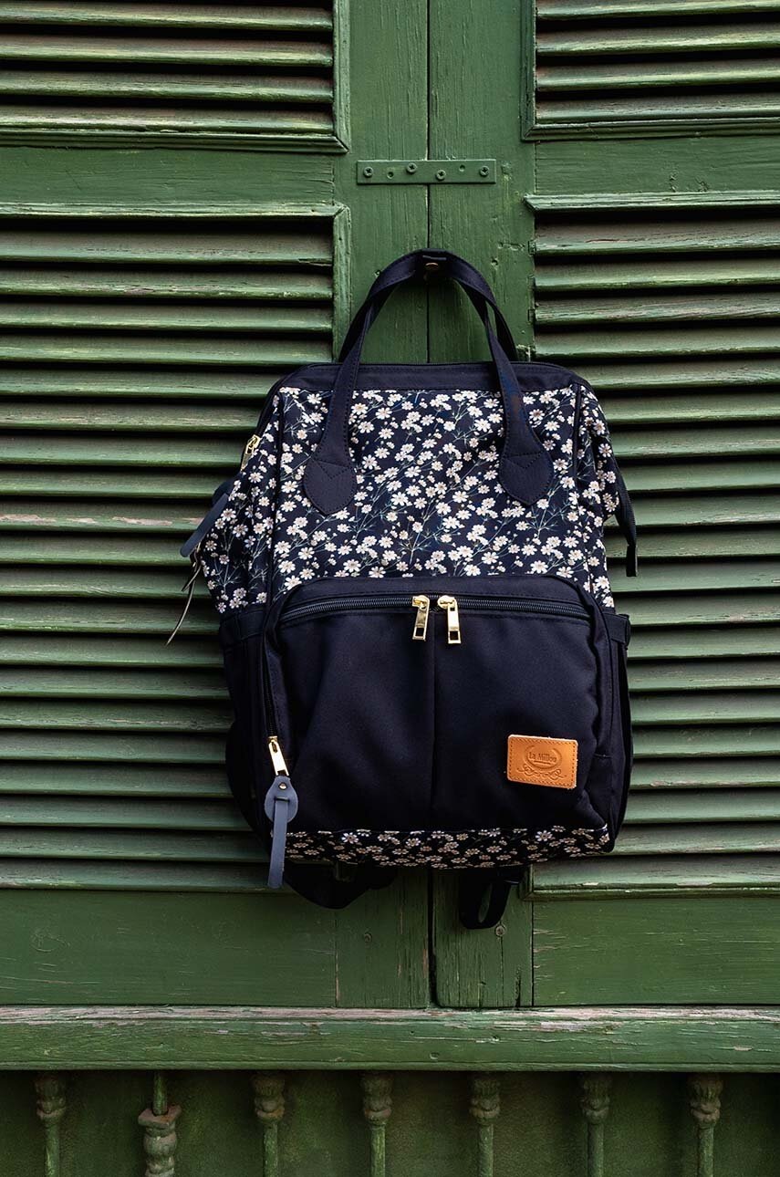Рюкзак La Millou Dolce Vita PRETTY BLACK колір чорний великий візерунок Рюкзак La Millou Dolce Vita PRETTY BLACK колір чорний великий візерунок