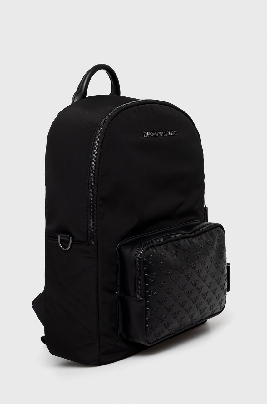 

Рюкзак Emporio Armani чоловічий колір чорний великий однотонний