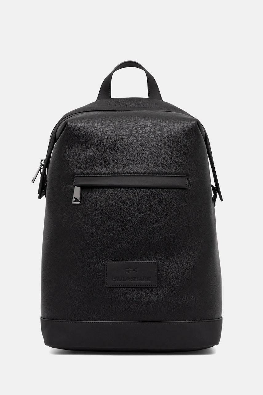 Paul&Shark ghiozdan de piele culoarea negru, mare, uni, 15318108