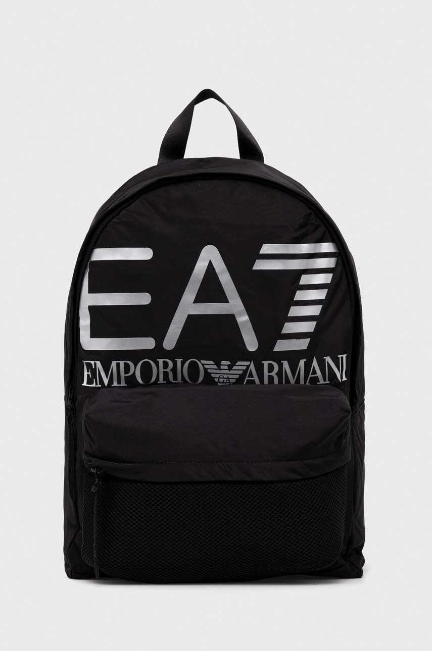 EA7 Emporio Armani rucsac culoarea negru, mare, cu imprimeu