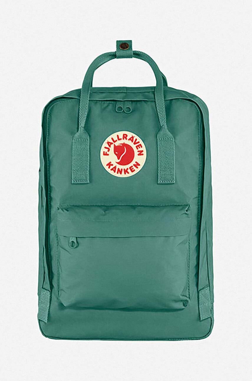 Fjallraven rucsac Kanken Laptop 15" F23524 664 culoarea verde, mare, neted