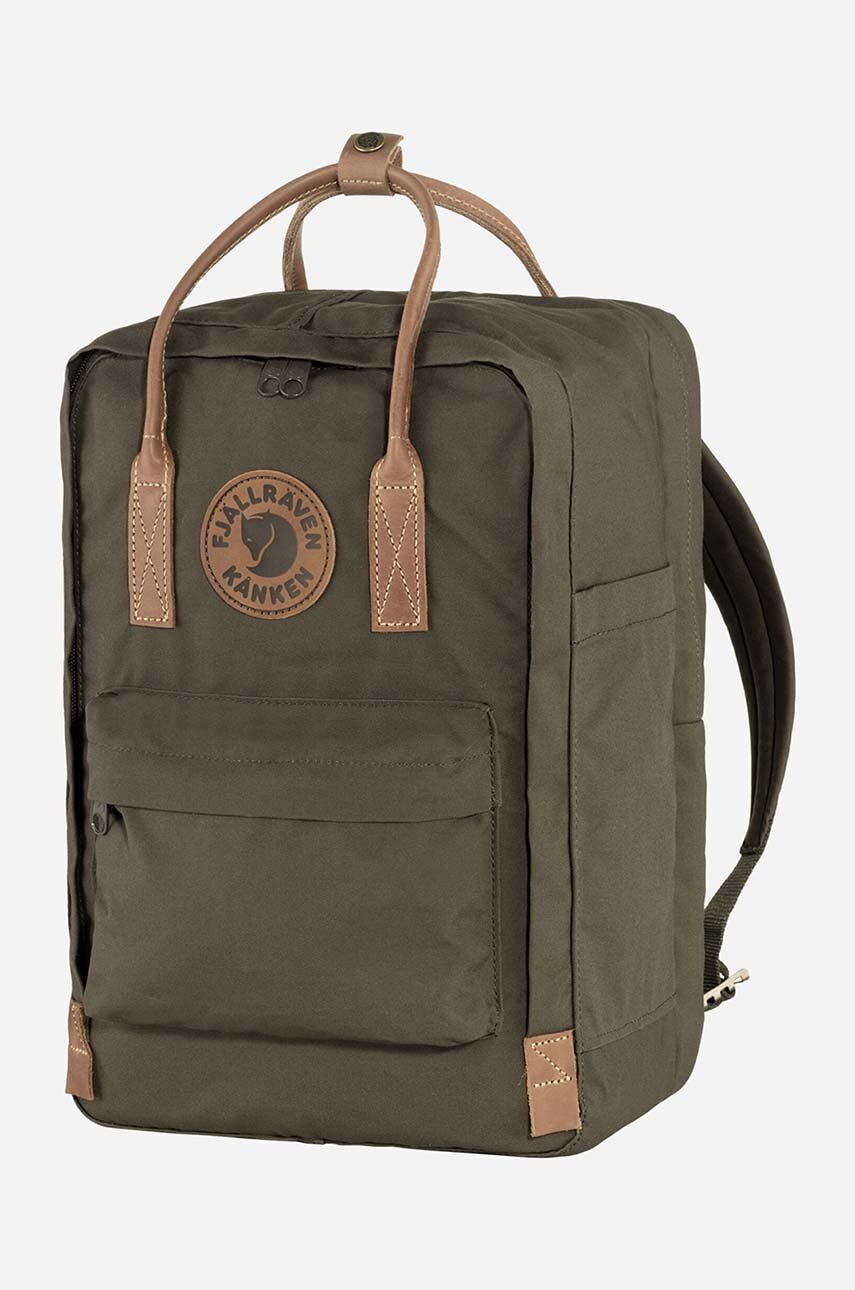 

Рюкзак Fjallraven Kanken No.2 колір зелений великий з аплікацією