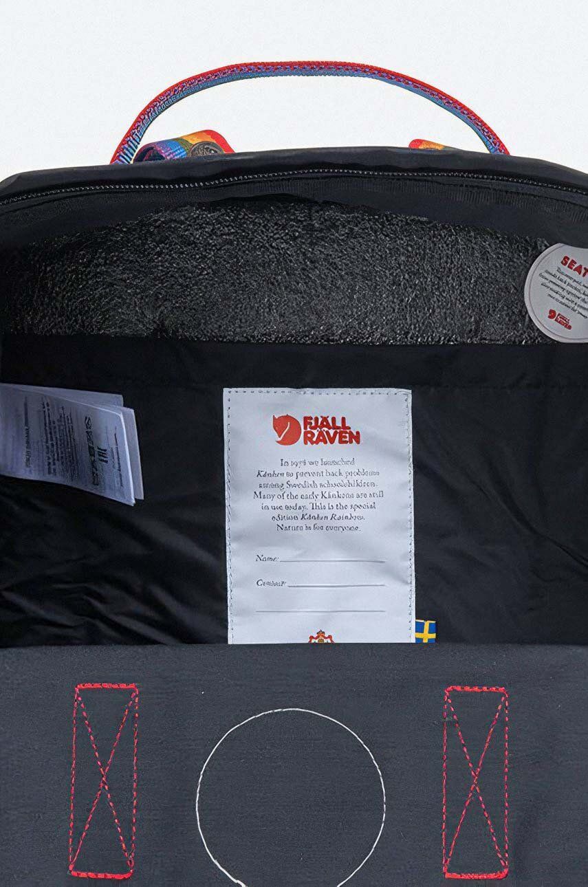 Ruksak Fjallraven Kanken Rainbow Boja: Crna, Veliki, S Aplikacijom, F23620.550.907-550