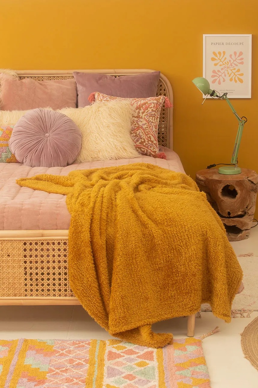 Ριχτάρι Calma House Tedy 120 x 180 cm χρώμα: κίτρινο φωτογραφία